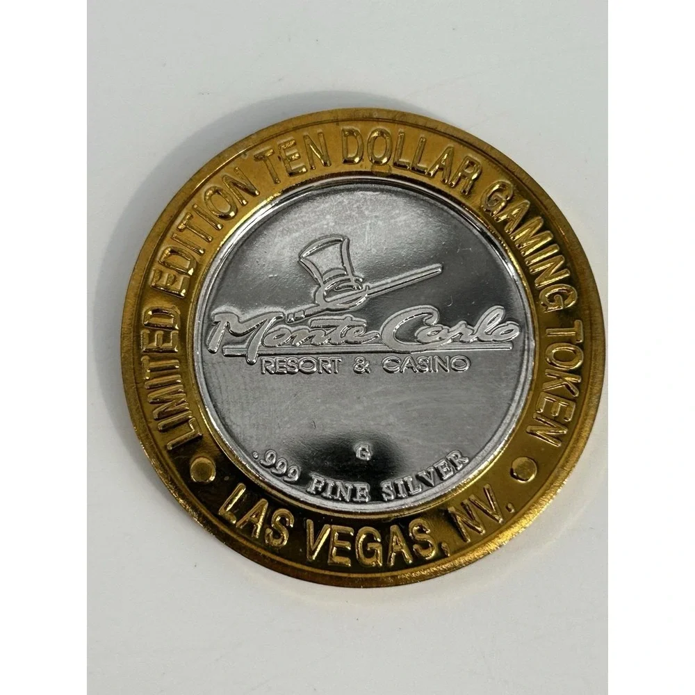 Monte Carlo Las Vegas, NV $10 Gaming Token Brewmaster Special .999 Silver